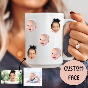 Individuelle Baby Gesichtstasse, Individuelle Tasse Foto, Multi-Avatar Gesicht Fototasse, Individuelle Fototasse, Vatertagsgeschenk, Muttertagsgeschenk