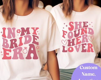Comfort Colors® In meiner Braut Era Shirt, Brautjungfer T-Shirt, sie fand ihren Geliebten Shirt, Konzert T-Shirt, Retro Bachelorette Shirt, Geschenk für Brautjungfer