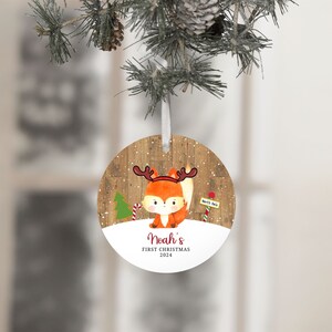 Baby First Christmas Ornament, Custom Baby Gift, Stocking Stuffer, Gift for New Baby, 2024 Christmas Ornament, Baby Girl First Christmas