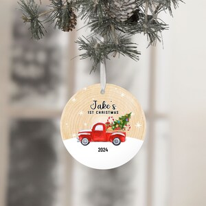 Baby First Christmas Ornament, Custom Baby Gift, Stocking Stuffer, Gift for New Baby, 2024 Christmas Ornament, Baby Girl First Christmas