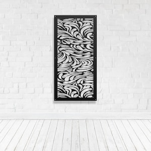 Privacy Screen Metal Garden Home Art Fence Decor Trellis Room Divider Gate - Water