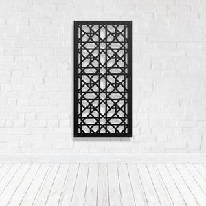 Privacy Screen Metal Garden Fence Topper Decor Art - Moroccan