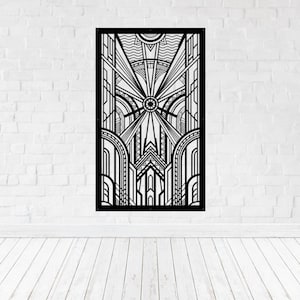 Decorative Aluminum Panel, Privacy Screen, Home Décor, Art , Fence Panel- Art Deco 1