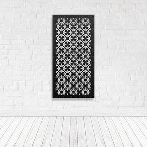 Privacy Screen Metal Garden Home Art Fence Decor Trellis Room Divider Gate - Fleur De Lis