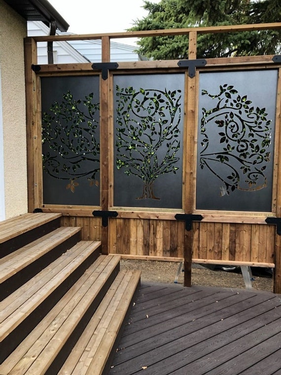 Panneau occultant et clôture brise-vue en métal en 65 idées  Decorative  screens outdoor, Privacy screen outdoor, Garden privacy screen