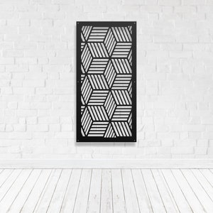 Privacy Screen Metal Garden Home Art Fence Decor Trellis Room Divider Gate - 3D Square