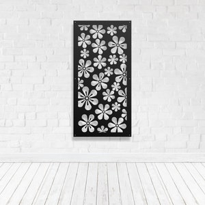 Privacy Screen Metal Garden Home Art Fence Decor Trellis Room Divider Gate - Daisy