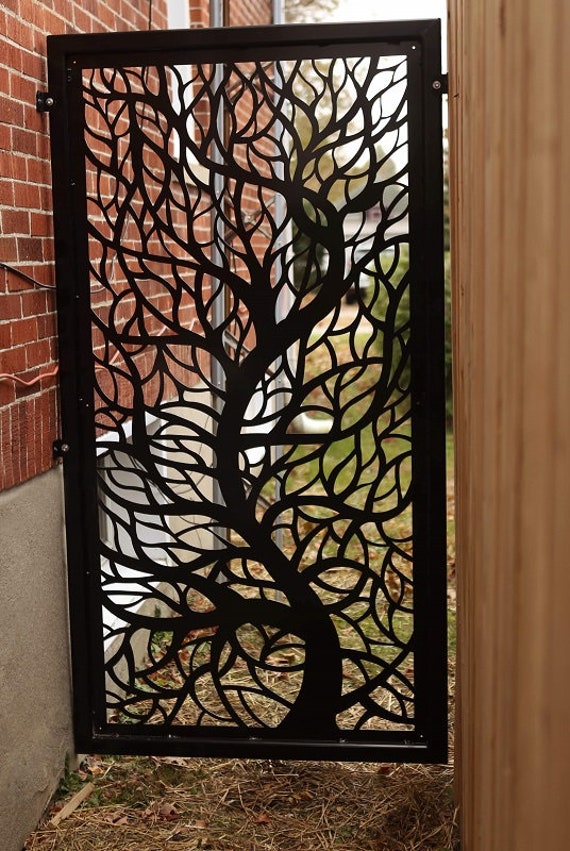 Metal Privacy Screen Decorative Panel Outdoor Garden Fence Art | Etsy