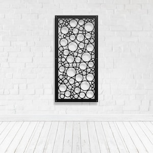 Privacy Screen Metal Garden Home Art Fence Decor Trellis Room Divider Gate - Circle1