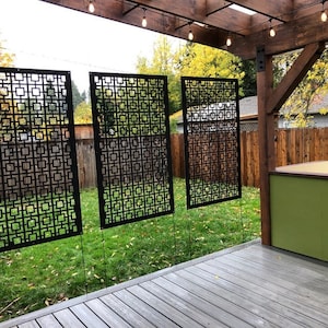 Metal Privacy Screen Decorative Panel Garden Fence Decor Art Square1 - Etsy