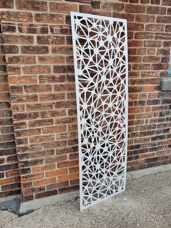 Privacy Screen Metal Garden Fence Topper Decor Art Abstract Etsy Canada