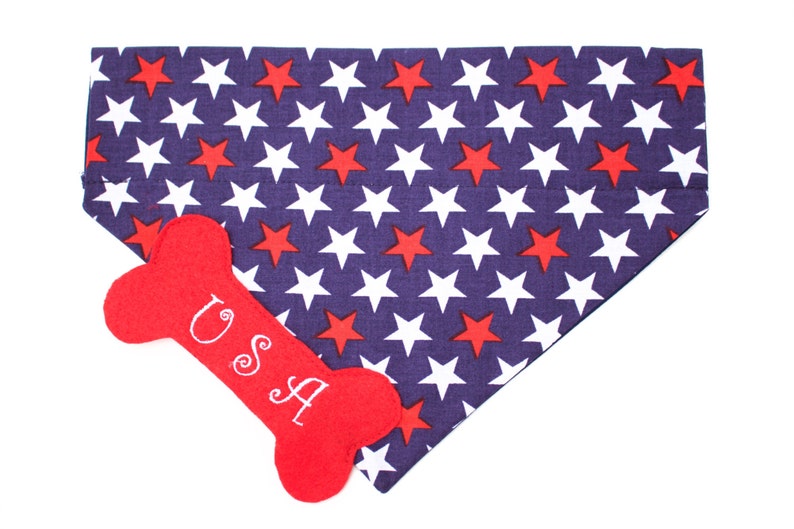 Red /& White Stars Dog Bandana