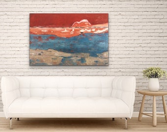 Large Abstract Painting on Canvas Original Modern red blue Wall Art Contemporary Artwork