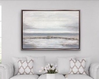 Beige Gray Abstract Painting Extra Large Abstract Wall Art on Canvas Original Modern Canvas Painting Living Room Art