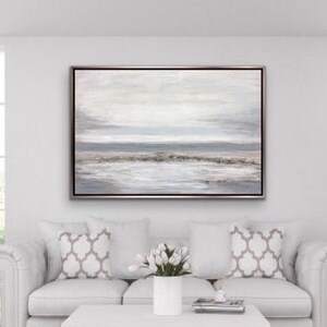 Beige Graue Abstrakte Malerei Extra Große Abstrakte Wand Kunst auf Leinwand Original Moderne Leinwand Malerei Wohnzimmer Kunst