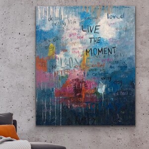 Extra large abstract painting original street art urban abstract wall art