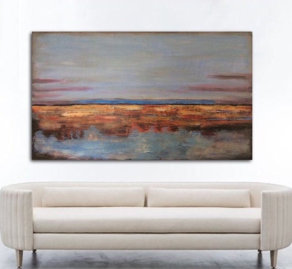 Large Abstract Art, Abstract Wall Art, Large Canvas Art,Large Abstract Landscape Painting, Original Painting, Large Landscape Painting