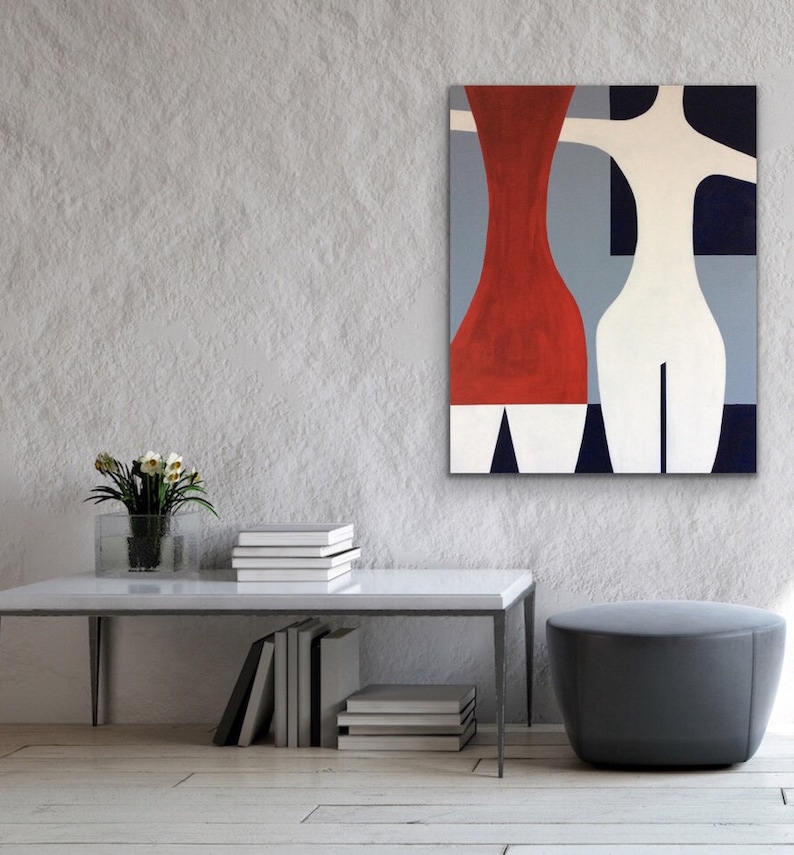 Grande peinture florale 3D sur toile : oeuvre d'art murale abstraite