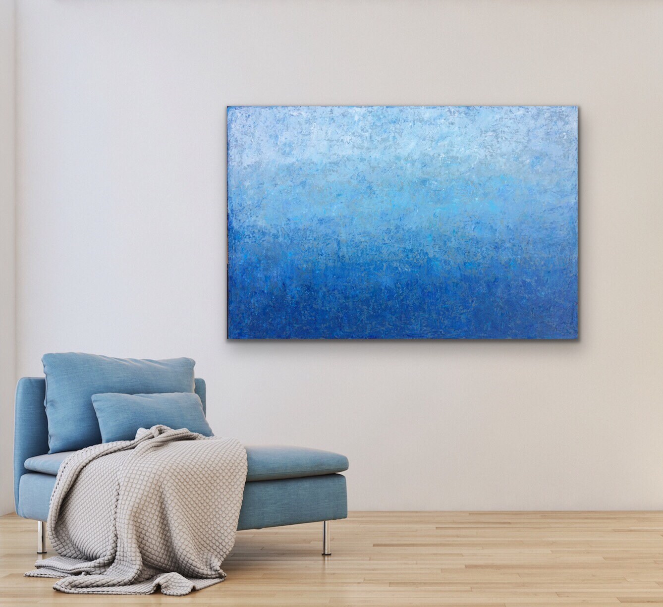 Extra Large Blue Modern Abstract Painting Large Abstract Wall Art ...