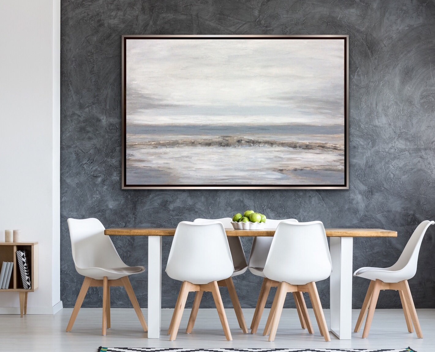 Beige Gray Abstract Painting Extra Large Abstract Wall Art on Etsy