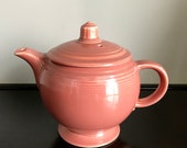 Vintage Fiestaware Rose Medium Teapot Free Shipping
