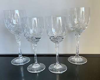 Set of 4 Towle TOC35 Crystal Glasses -- 2 Water and 2 Wine Glasses -- Free Shipping!!