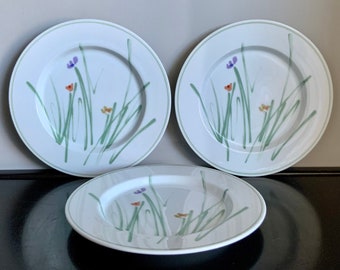 Set of 3 Mikasa Sketch Book Salad Plates --- Free Shipping!!