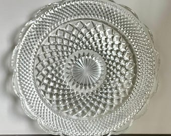 Anchor Hocking Wexford Torte Plate: Hobnail Diamond Pattern, 14 Inch