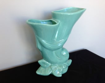 Mid-century Art Deco Double Cornucopia Vase - Free Shipping!!