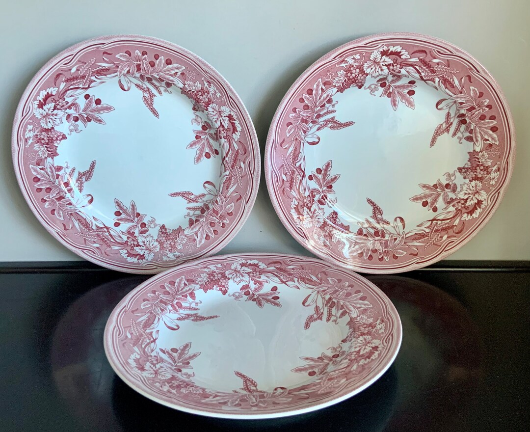 Set of 3 Spode Fulham Dinner Plates Free Shipping Etsy