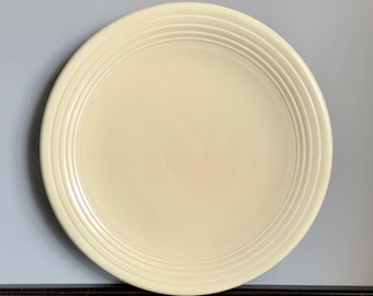 Vintage Original Old Ivory Fiestaware 12” Double-Footed Chop Plate — Free Shipping!!