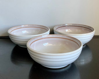 Set of 3 Noritake Russet Coupe Cereal Bowls — Free Shipping!!