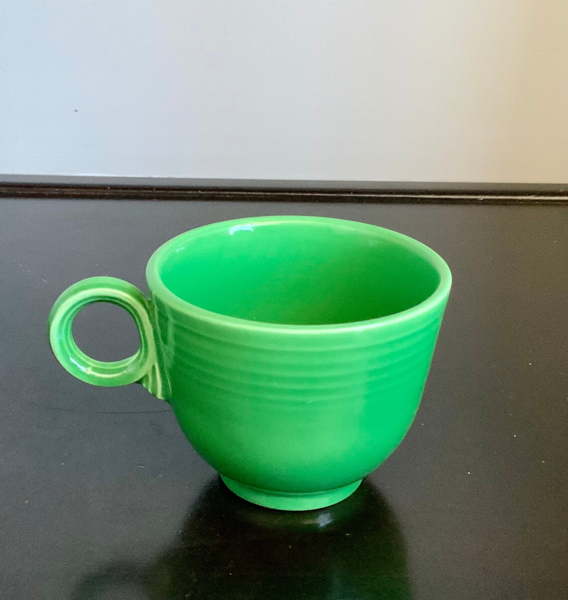 Vintage Fiestaware Medium Green Cup & Saucer Set Free Etsy