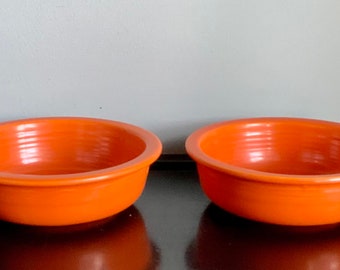 Vintage Fiestaware 5 1/2" Fruit Bowl (Original Oatmeal Bowl) -- Wet Foot — 2 Available —Free Shipping!