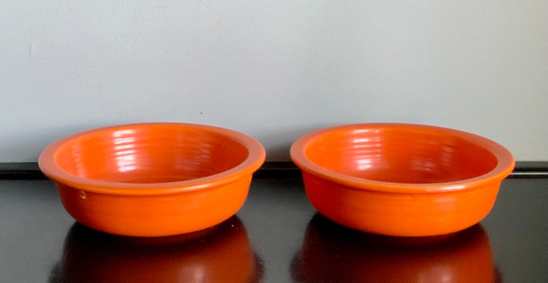 Vintage Fiestaware 5 1/2 Fruit Bowl Original Oatmeal Bowl Wet Foot 2 Available Free Shipping Bild 1