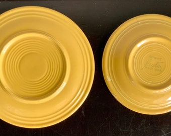 Vintage Yellow Fiestaware 6-piece Set: Dinner, Lunch, Salad, Bread