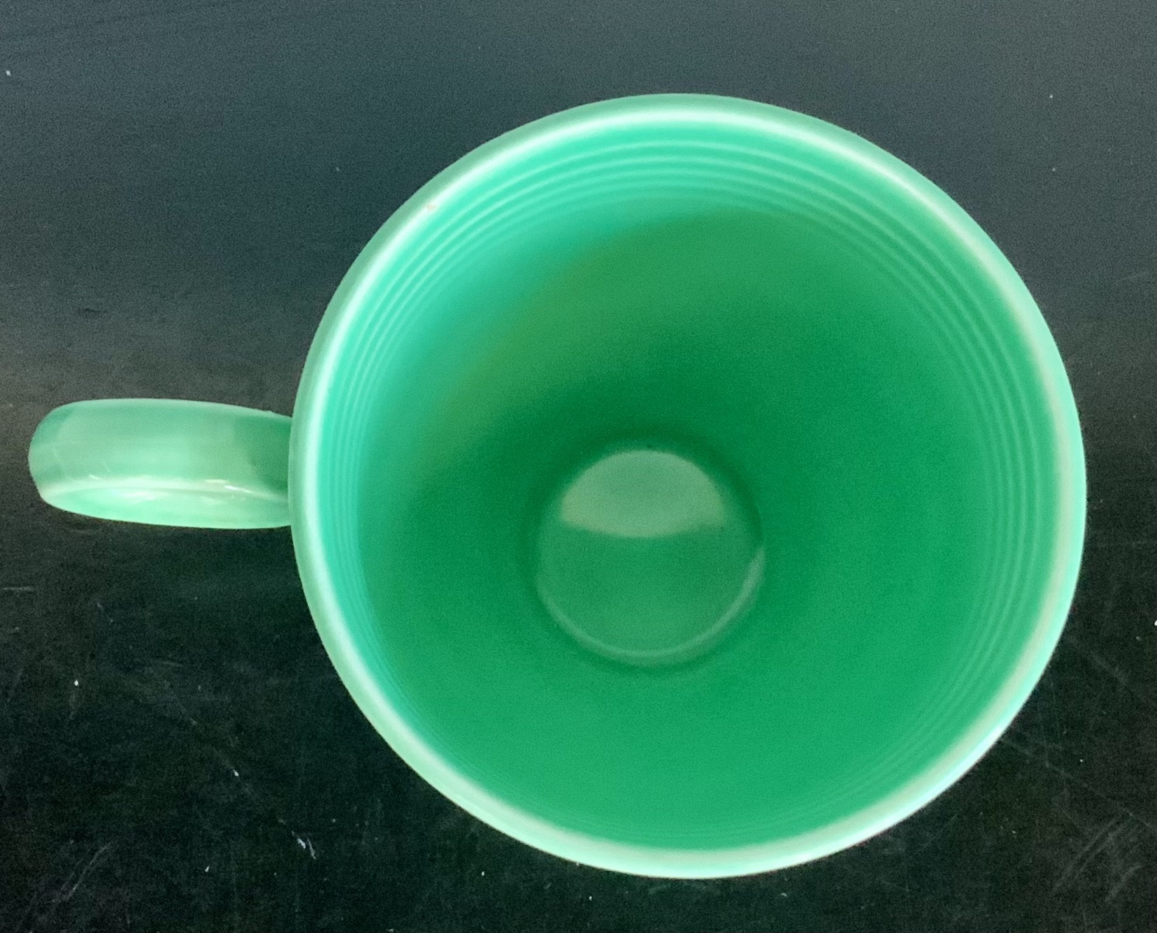 Rare Vintage Original Green Fiestaware Flat-bottom Cup Rare Vintage Original Green Fiestaware Flat-bottom Cup