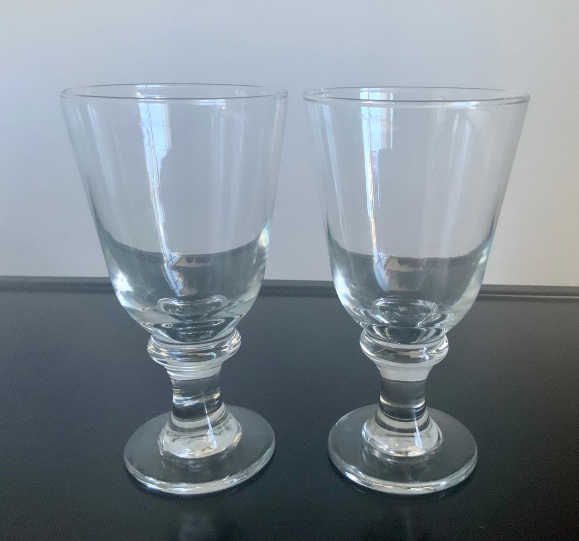 Set of 2 Libby Glass Co. Flare Clear Water Goblets Free Etsy