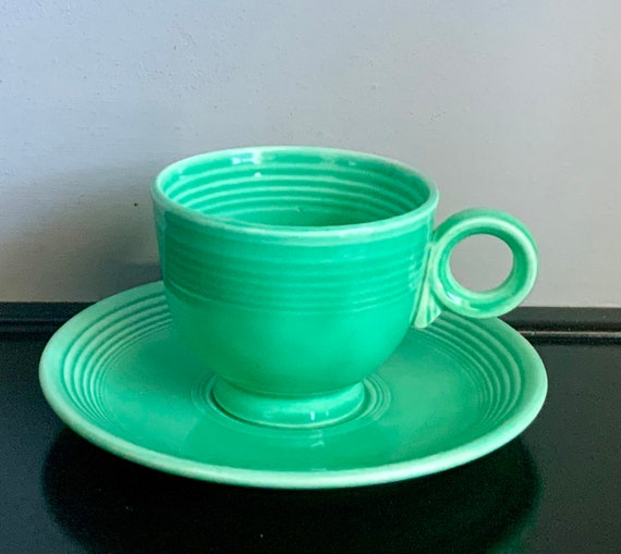 Rare Vintage Original Green Fiestaware Flat-bottom Cup Rare Vintage Original Green Fiestaware Flat-bottom Cup