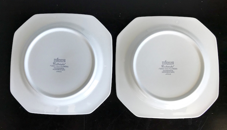 Set of 3 Mikasa Silk Flowers Bread /& Butter Plates Free Shipping!!