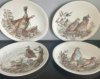 Johnson Brothers Game Birds Oval Dinner Plate: 4 Availabe - Quail, Wild Turkey, Ruffled Grouse, Partridge