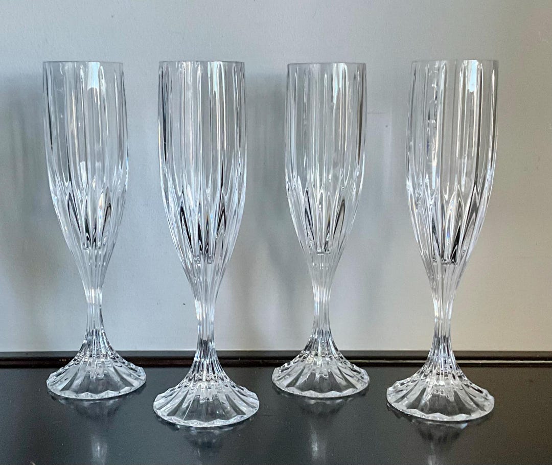 Mikasa Park Lane Champagne Flutes Wine Glasses Vintage Mikasa Park Lane  Champagne Flutes, Set Of