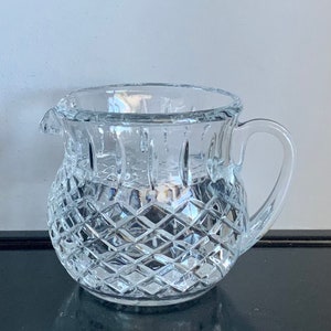 FTD Crystal Crystal Jug Pitcher -- Criss-Cross & Vertical Lines — Free Shipping!!