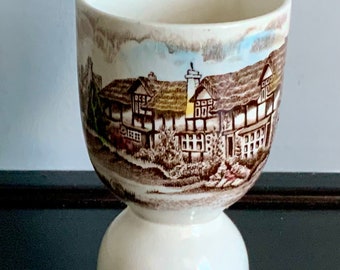 Johnson Brothers Double Egg Cup -- Olde English Countryside Brown Multicolor  -- Free Shipping!