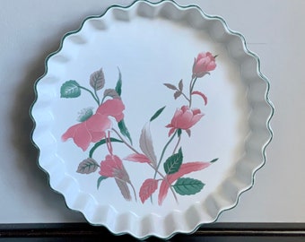 Mikasa Silk Flowers 9" Quiche Plate -- Free Shipping!!