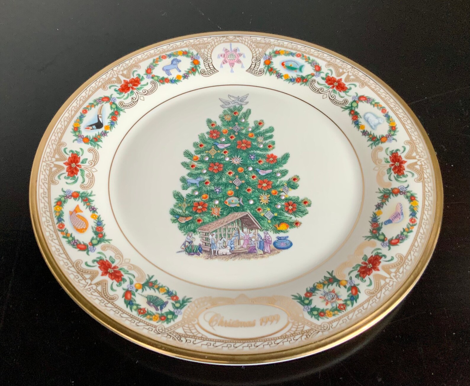 Lenox Christmas Trees Around The World Plate 1999 Mexico Etsy