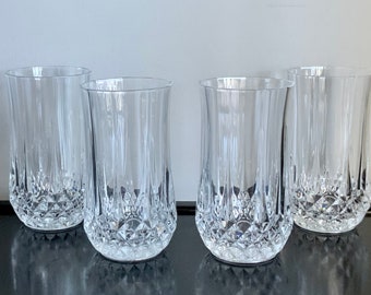 Set of 4 Cristal D’Arques-Durand Longchamp Flat Tumblers  -- Free Shipping!!