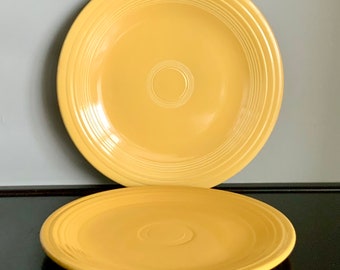 Vintage Original Yellow Fiestaware Dinner & Luncheon Plate --- Free Shipping!!