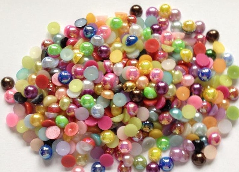 1000 2MM FLAT BACK PEARLS CARD MAKING CRAFT EMBELLISHMENTS