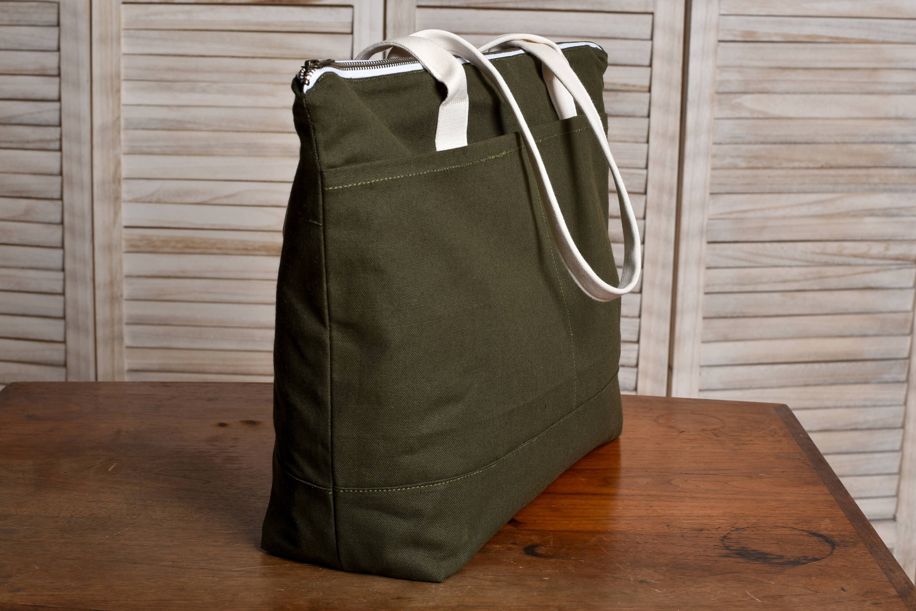 Olive Canvas Tote Canvas Laptop Bag Crossbody Tote Bag Etsy